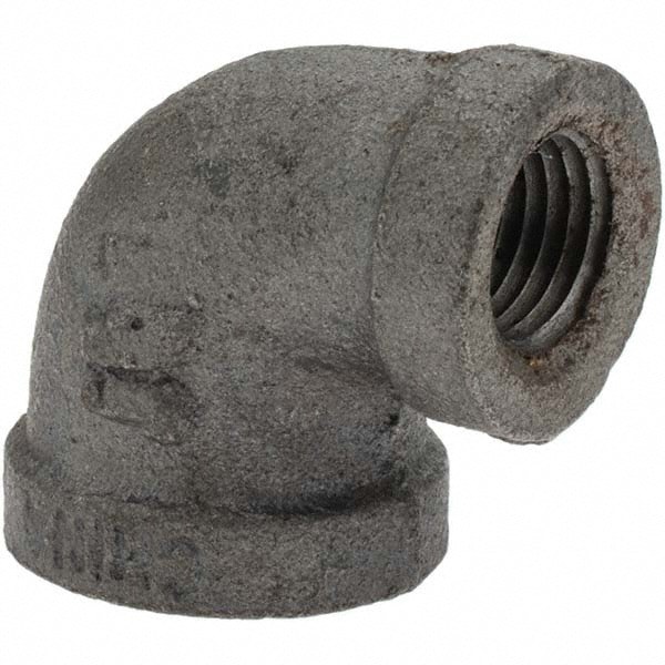 Black 90 &deg; Reducing Elbow: 3/8 x 1/4