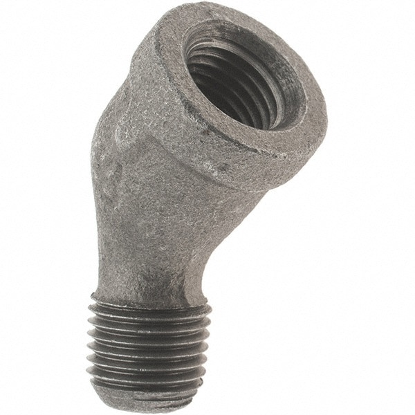 Black 90 &deg; Reducing Elbow: 1/2 x 1/4