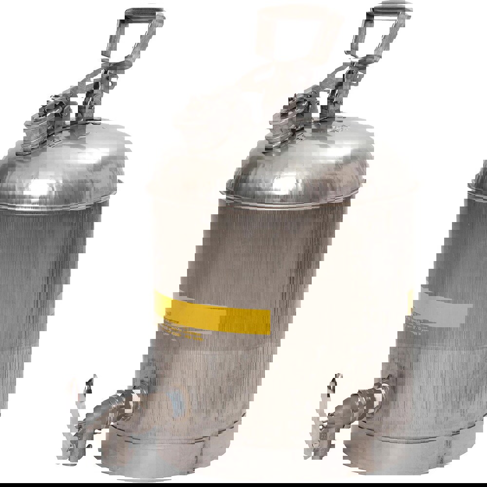 Safety Can: 5 gal, Stainless Steel