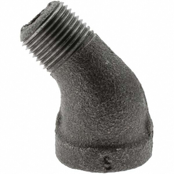 Black 45 &deg; Street Elbow: 3/8