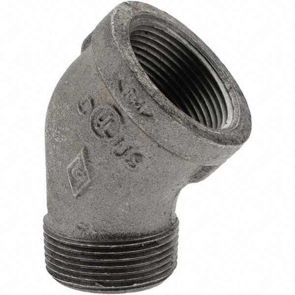 Black 45 &deg; Street Elbow: 1-1/4