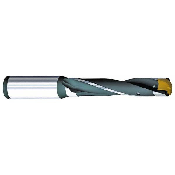 Replaceable-Tip Drill: 21.43 to 21.93 mm Dia, 109.98 mm Max Depth, 25.4 mm Straight-Cylindrical Shank