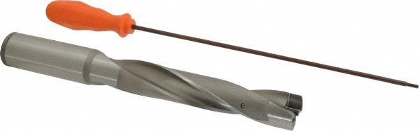 Replaceable-Tip Drill: 29.37 to 29.87 mm Dia, 150 mm Max Depth, 31.75 mm Straight-Cylindrical Shank