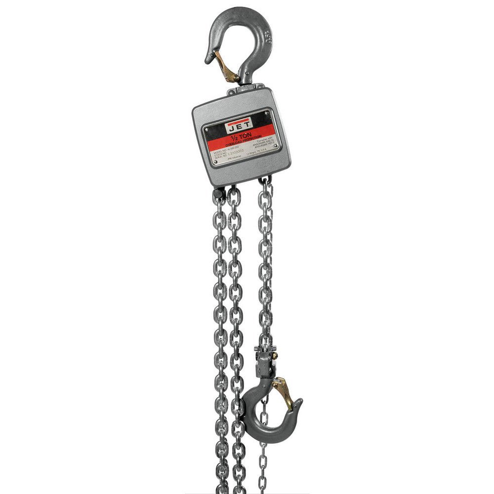 Manual Hoists-Chain, Rope & Strap; Hoist Type: Hand Chain Hoist with Overload Protection ; Lift Mechanism: Chain ; Capacity (Lb.): 1100 ; Pull Capacity: 1100lb ; Maximum Lift Distance: 15ft ; Minimum Headroom: 10.4375in