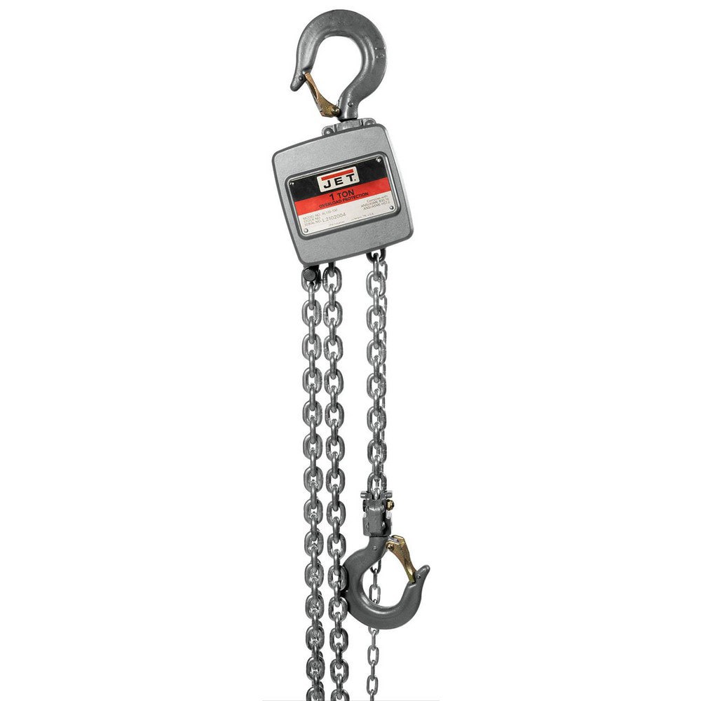Manual Hoists-Chain, Rope & Strap; Hoist Type: Hand Chain Hoist with Overload Protection ; Lift Mechanism: Chain ; Capacity (Lb.): 2200 ; Pull Capacity: 2200lb ; Maximum Lift Distance: 10ft ; Minimum Headroom: 11.625in