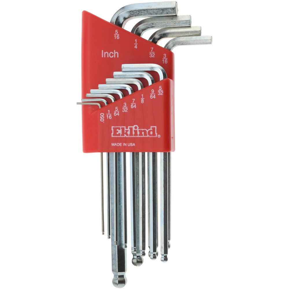 Hex Key Sets; Tool Type: Hex L-Key ; Handle Type: L-Handle ; Hex Size Range (Inch): 0.05 - 5/16 ; Container Type: Caddy ; Material: Alloy Steel ; Overall Length (Inch): 6-5/16