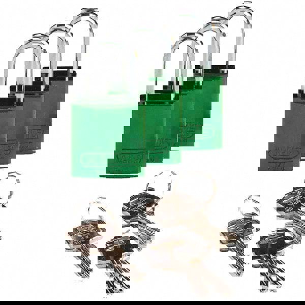 Lockout Padlock: Keyed Alike, Key Retaining, Aluminum, 1