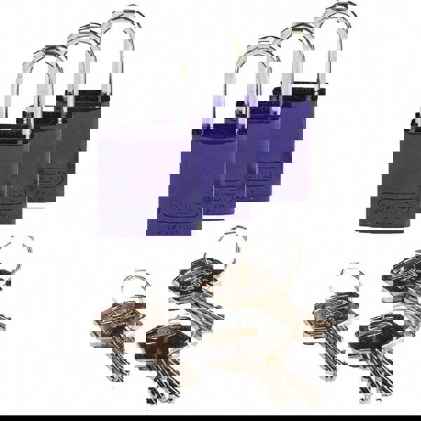 Lockout Padlock: Keyed Alike, Key Retaining, Aluminum, 1