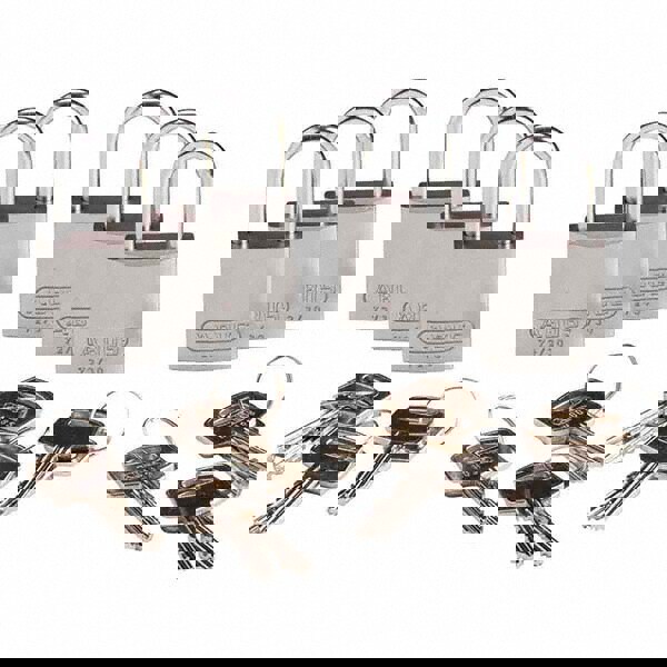 Lockout Padlock: Keyed Alike, Key Retaining, Aluminum, 1