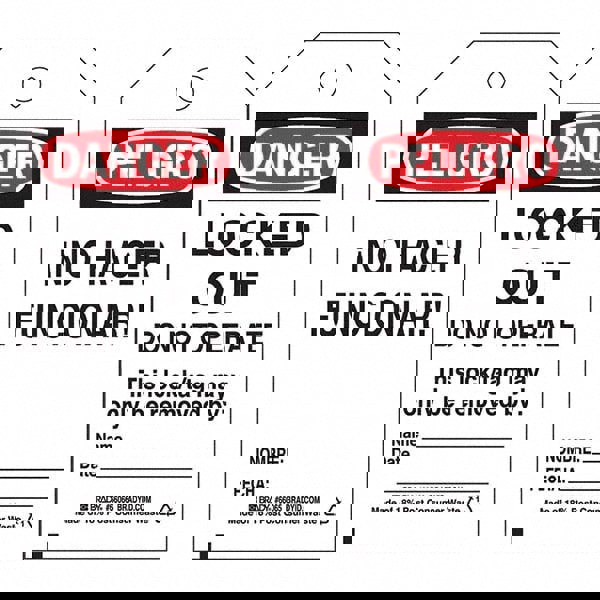 Do Not Operate Tag: Paper, 