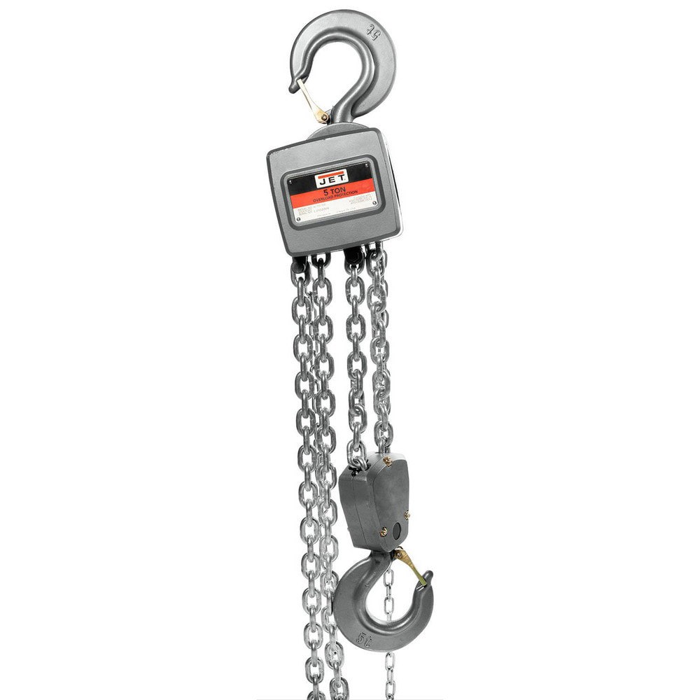 Manual Hoists-Chain, Rope & Strap; Hoist Type: Hand Chain Hoist with Overload Protection ; Lift Mechanism: Chain ; Capacity (Lb.): 11200 ; Pull Capacity: 11200lb ; Maximum Lift Distance: 30ft ; Minimum Headroom: 22.8125in