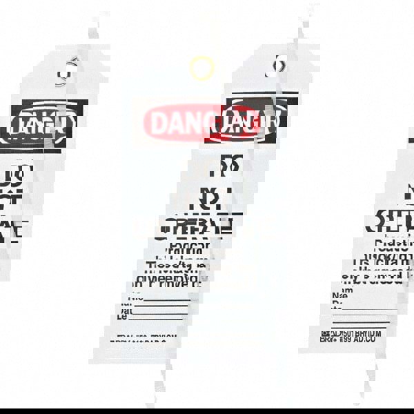 Do Not Operate Tag: Polyester, 