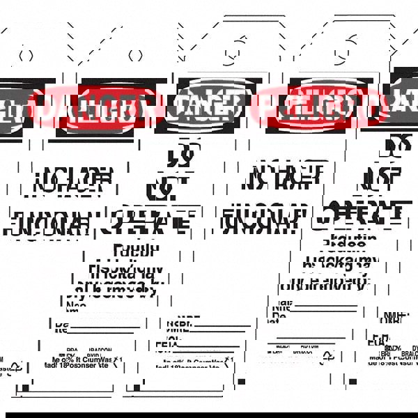 Do Not Operate Tag: Paper, 