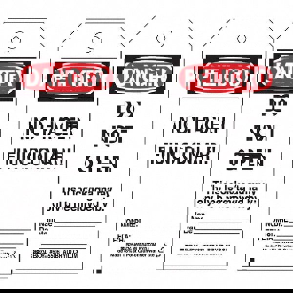 Do Not Operate Tag: Polyester, 