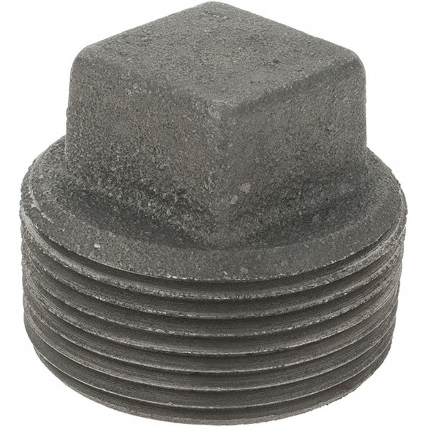 Black Square Plug: 1-1/4