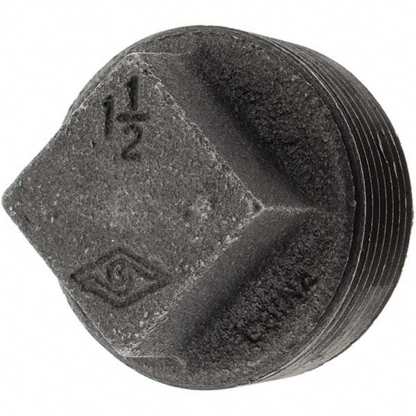 Black Square Plug: 1-1/2