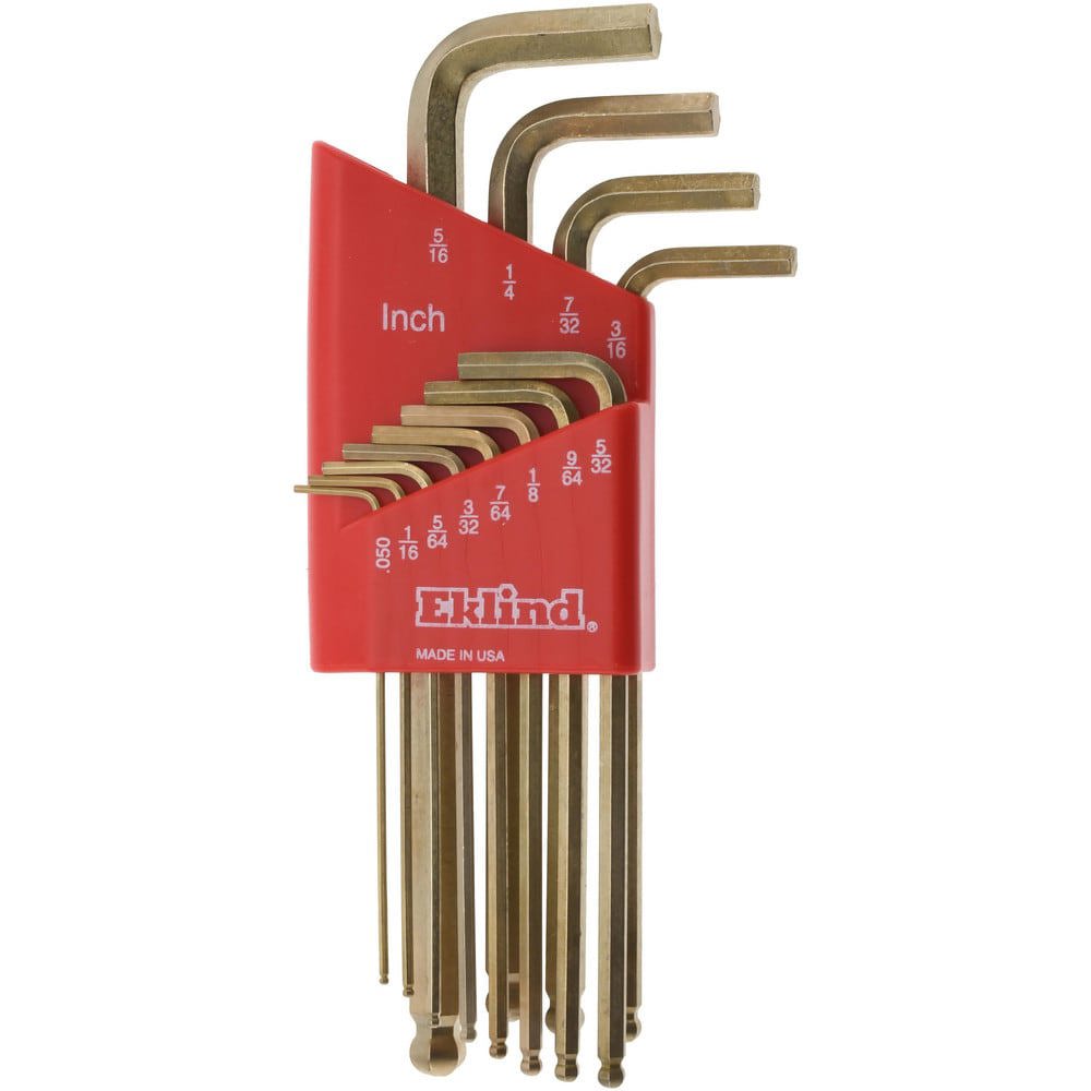 Hex Key Sets; Tool Type: Hex L-Key ; Handle Type: L-Handle ; Hex Size Range (Inch): 0.05 - 5/16 ; Container Type: Caddy ; Material: Alloy Steel ; Overall Length (Inch): 6-5/16