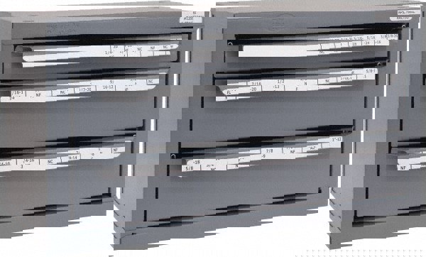 3 Drawer, 1/4-20 to 1-14 UNC, UNF Tap Storage