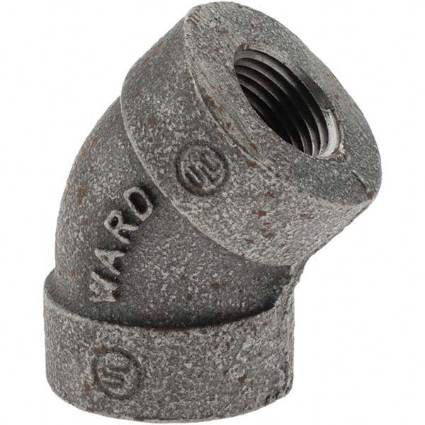 Black 45 &deg; Elbow: 3/8