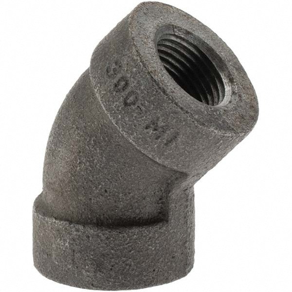 Black 45 &deg; Elbow: 3/4