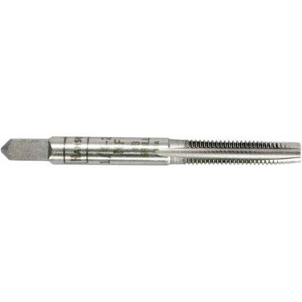 Straight Flute Tap: 3/4-10 UNC, 4 Flute, Taper Chamfer, 2B Class of Fit, Carbon Steel, Bright/Uncoated Finish