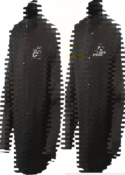 Flame Resistant/Retardant & Welding Jacket: Size 2X-Large, Carbonized Fiber, Snaps Closure