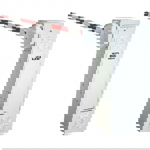 Pedestrian Barrier Gate Operator: Aluminum, Red & White