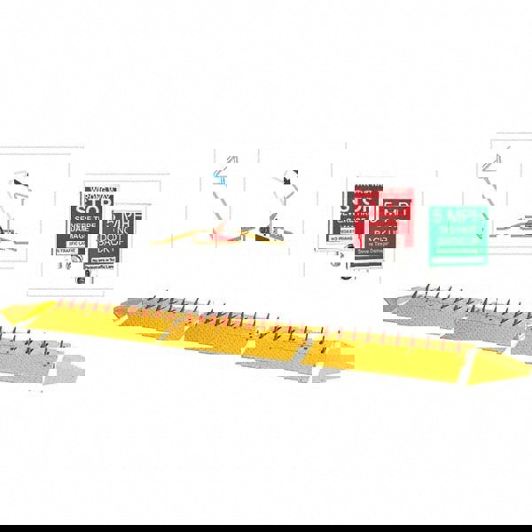 Speed Bumps, Parking Curbs & Accessories; Material: Steel ; Overall Height: 2in