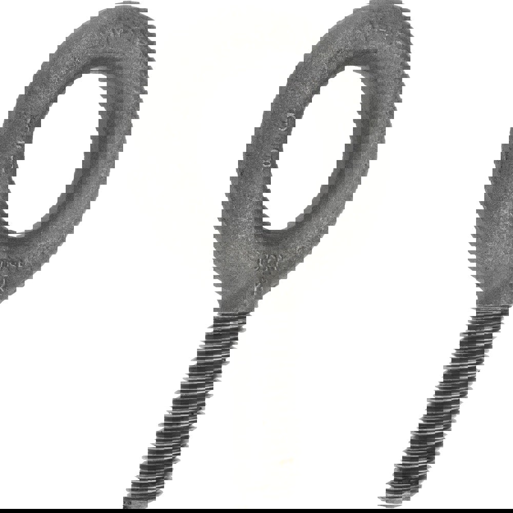 Fixed Lifting Eye Bolt: Without Shoulder, 4,000 lb Capacity, 5/8-11 Thread, Grade 1030 Steel