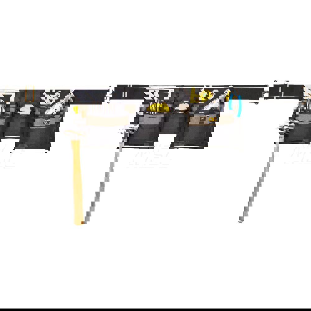 Tool Aprons & Tool Belts; Tool Type: Tool Apron ; Minimum Waist Size: 29 ; Maximum Waist Size: 46 ; Material: Polyester ; Number of Pockets: 8.000 ; Color: Black