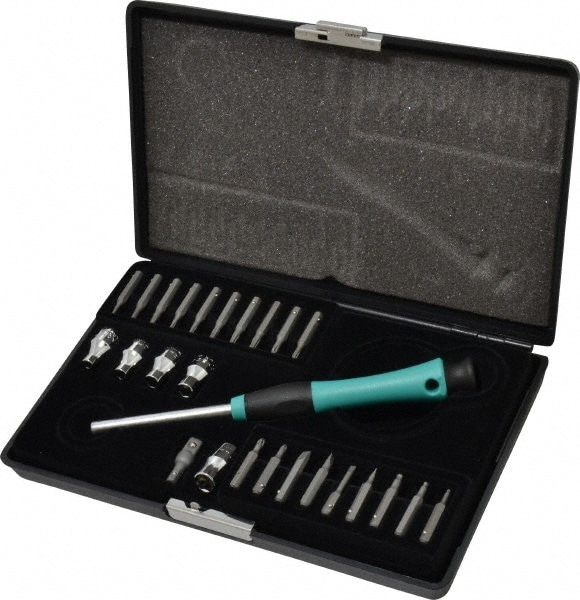 Screwdriver Insert Bit Set: Hex Phillips, Slotted & Torx