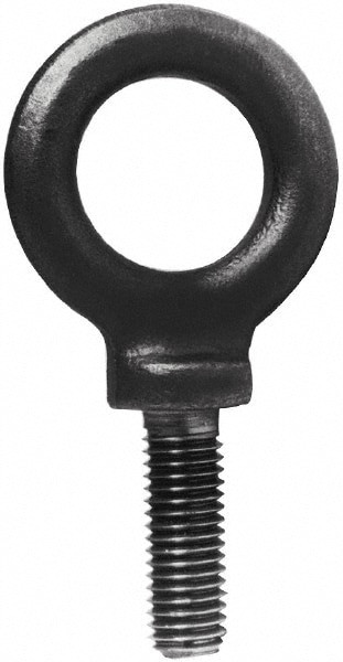 Fixed Lifting Eye Bolt: Without Shoulder, 32,300 lb Capacity, 2-4-1/2 Thread, Grade 1030 Steel