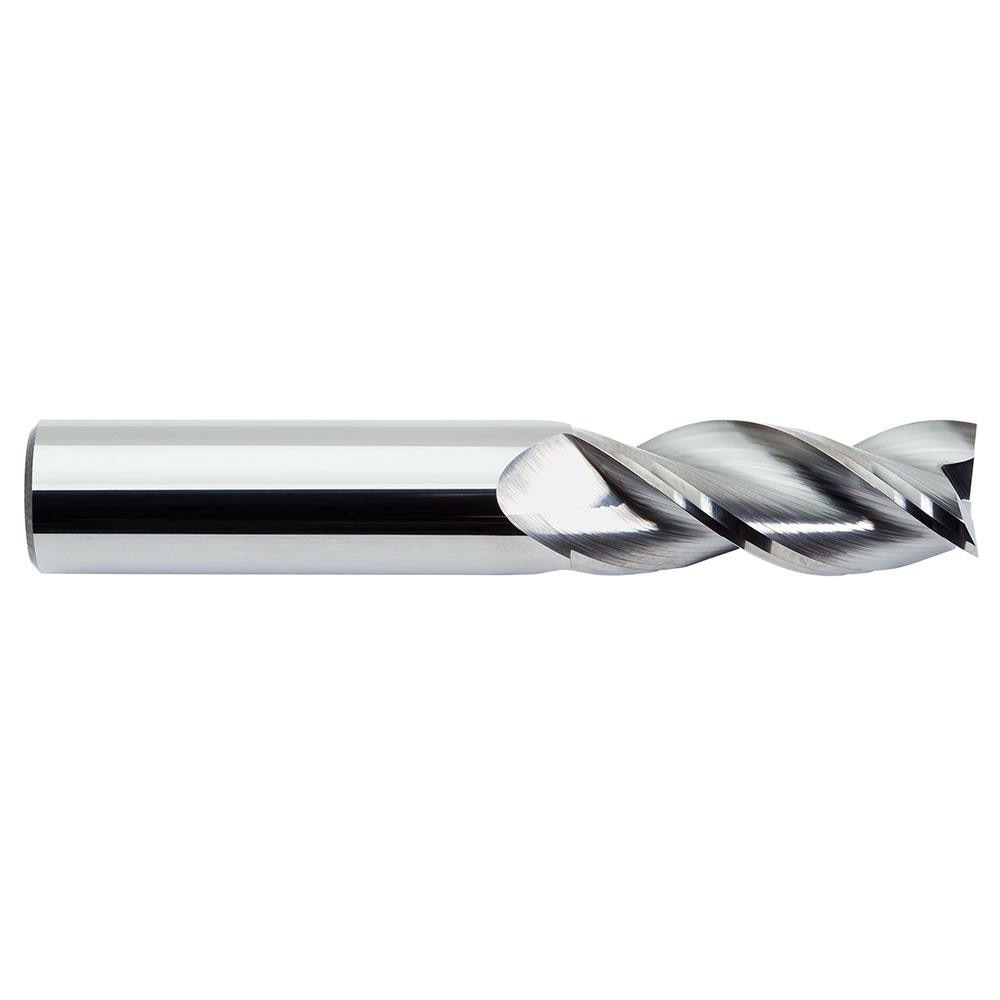 Square End Mill: 0.1968'' Dia, 0.5118'' LOC, 3 Flutes, Solid Carbide