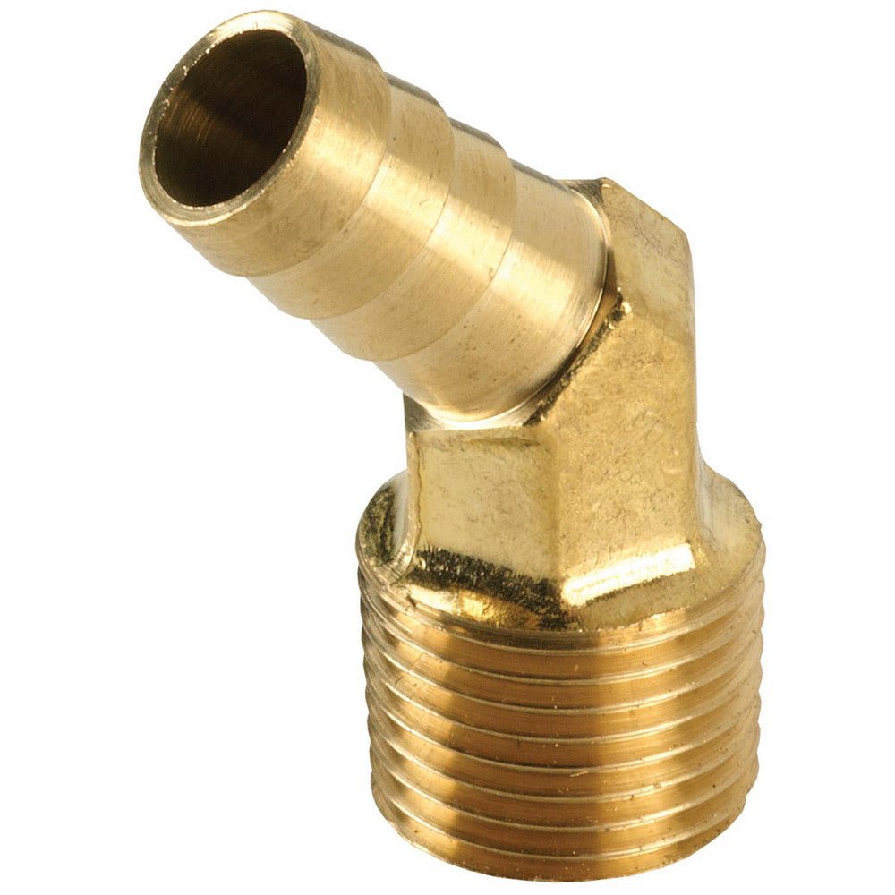 Barbed Hose Fittings; Fitting Type: Hose Barb Insert ; Material: Brass ; Thread Standard: NPTF ; Thread Size: 1/8 ; End Connection: Hose Barb x Male NPT ; Hose Inside Diameter (Inch): 1/4