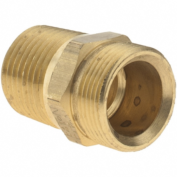 7/8-20 NPT, Brass Reusable Hose Male Fitting