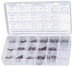 Key & Keyway Assortments; Assortment Type: Woodruff Key Assortment ; Material: Stainless Steel