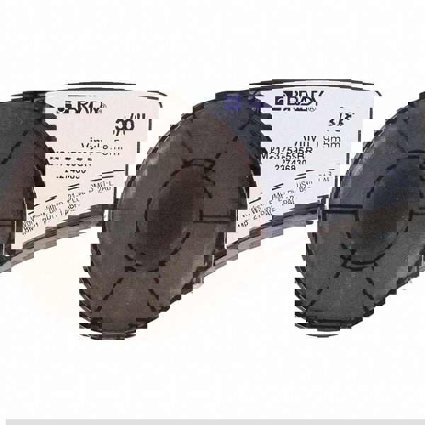 Label Maker Label: White & Brown, Vinyl, 1 Roll