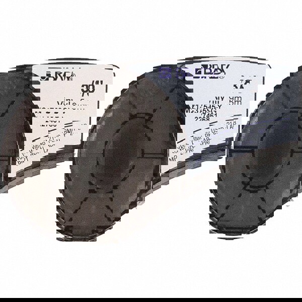 Label Maker Label: Black & Gray, Vinyl, 1 Roll