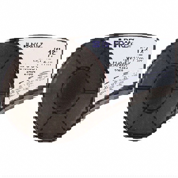 Label Maker Label: Black & Gray, Vinyl, 1 Roll