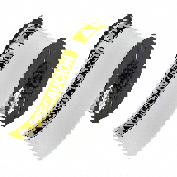 Label Maker Label: Black & Yellow on White, Vinyl, 4