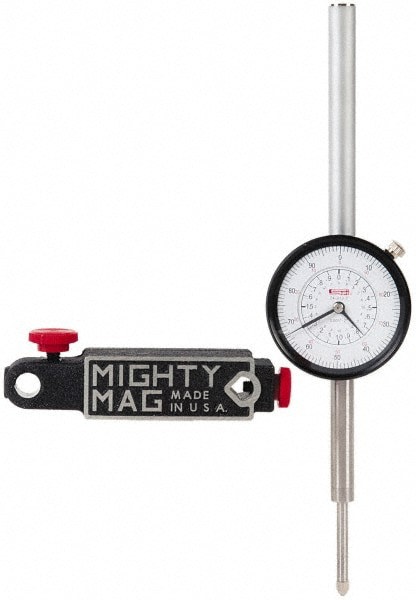 Dial Indicator & Base Kit: 0-100 Dial Reading