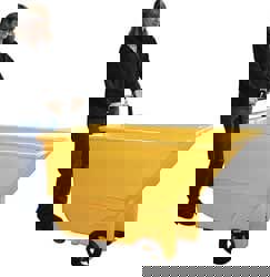 Polyethylene Basket Truck: 1/3 cu yd, 275 lb Capacity, 30