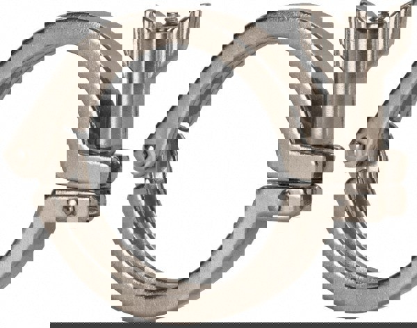 Sanitary Stainless Steel Pipe Clamp with Wing Nut: 2-1/2