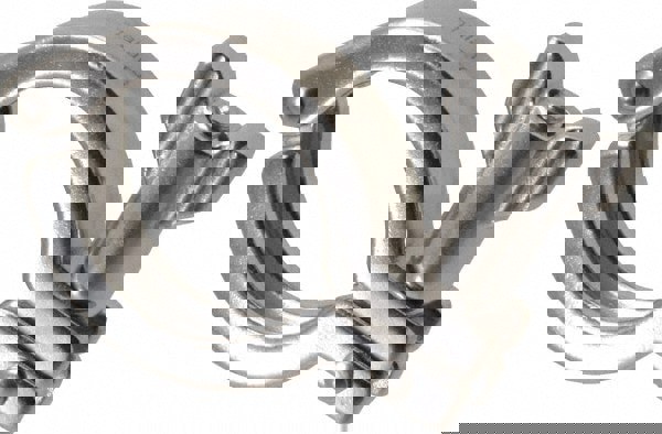 Sanitary Stainless Steel Pipe Double Hinged Clamp with Holed Wing Nut: 1-1/2