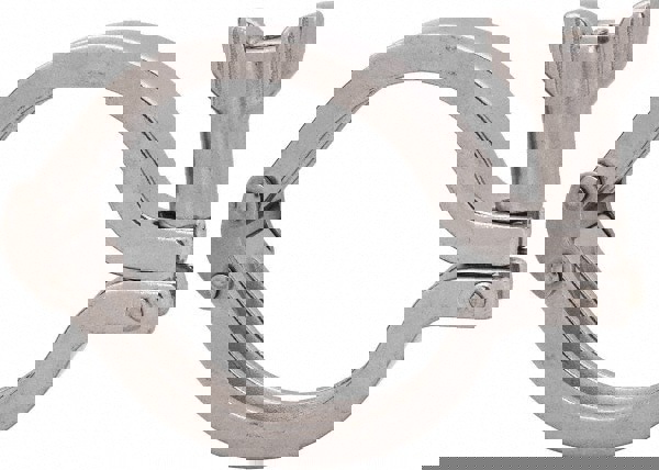 Sanitary Stainless Steel Pipe Double Hinged Clamp with Holed Wing Nut: 2-1/2