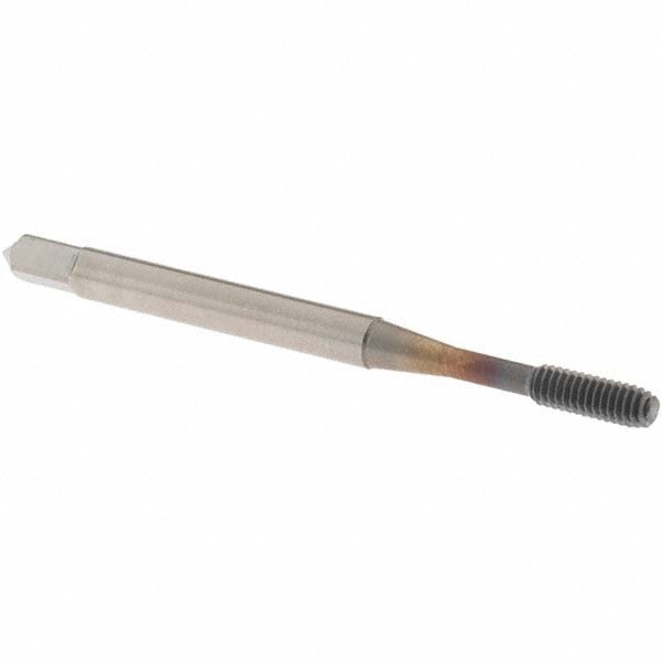 Thread Forming Tap: #4-48 UNF, Modified Bottoming, Cobalt, TiCN Coated