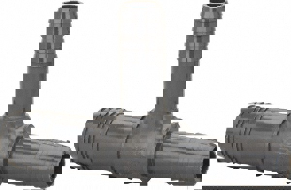 Barbed Tube Reducing Tee: 3/4 x 1/2 x 1/