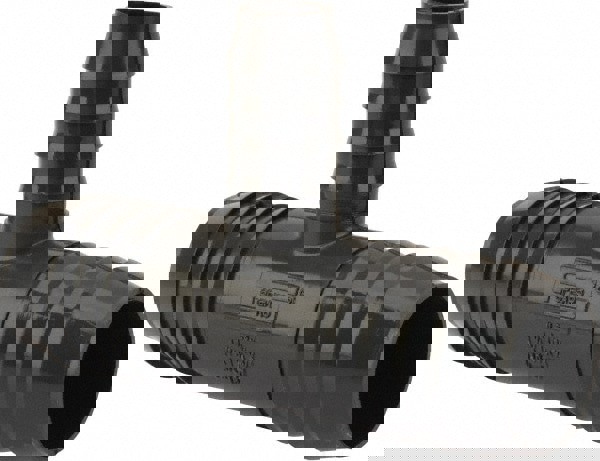 Barbed Tube Reducing Tee: 1-1/4 x 1-1/4 x 3/4