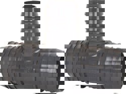 Barbed Tube Reducing Tee: 2 x 2 x 1-1/2