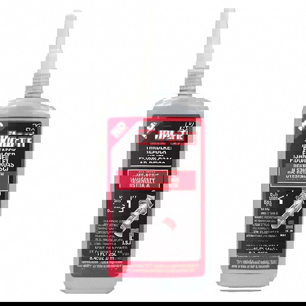 Threadlocker: Red, Liquid, 250 mL, Bottle